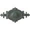 Ekena Millwork Quentin Ceiling Medallion, Hand-Painted Athenian Green Crackle, 23 1/2"W x 12 1/4"H x 1 1/2"P CM23RO1AGC - alternate 1